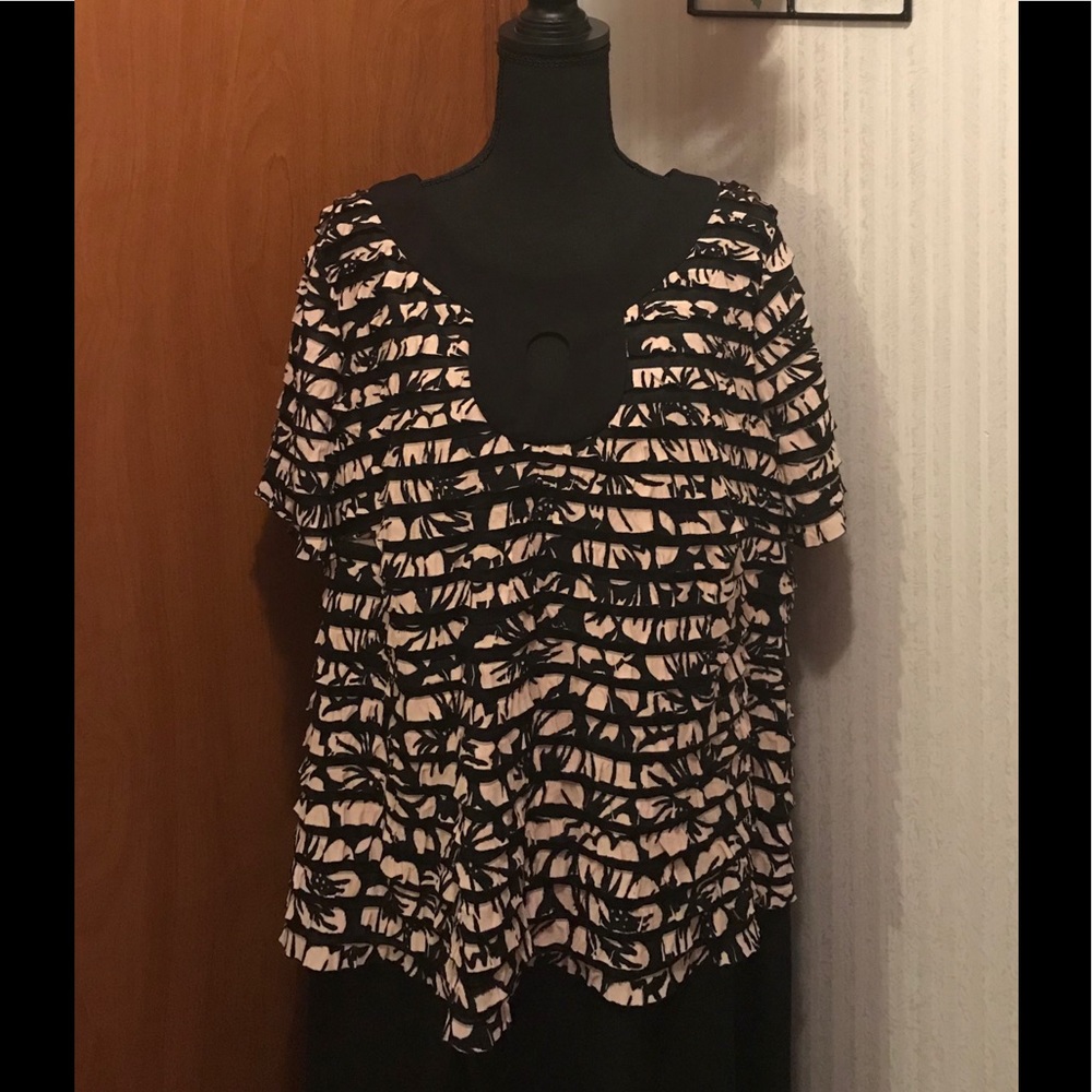 Connected Woman Black & Cream Dress
